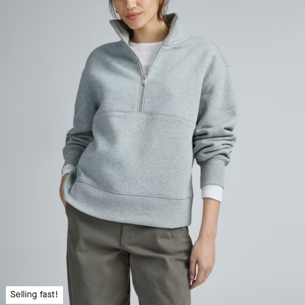 Everlane The ReTrack Half-Zip Sweatshirt